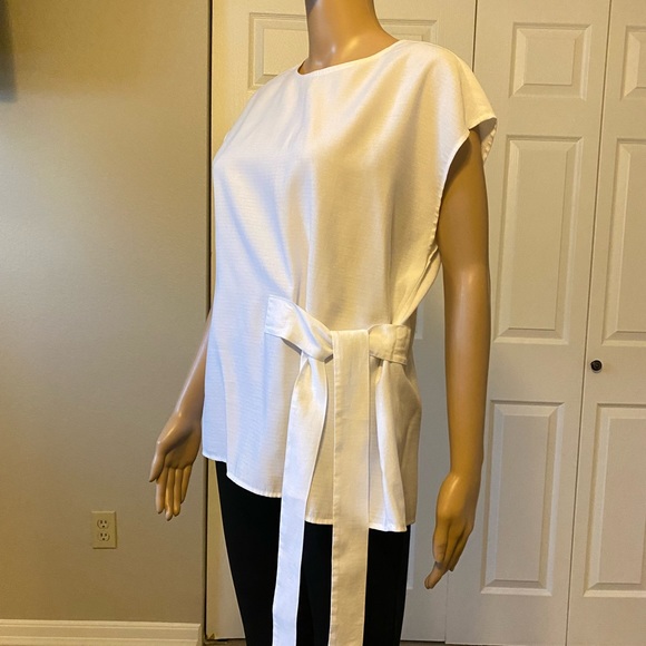 NWT CLUB MONACO Cap Sleeve Blouse M - Picture 6 of 9